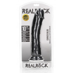 Real Rock Ultra Skin Gode Mega Curved RealRock 25 x 5.6cm Noir